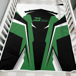 Railspirit Personalized Burlington Northern Railroad Blanket Strong Line Train Blanket Gift Idea For Train Lover