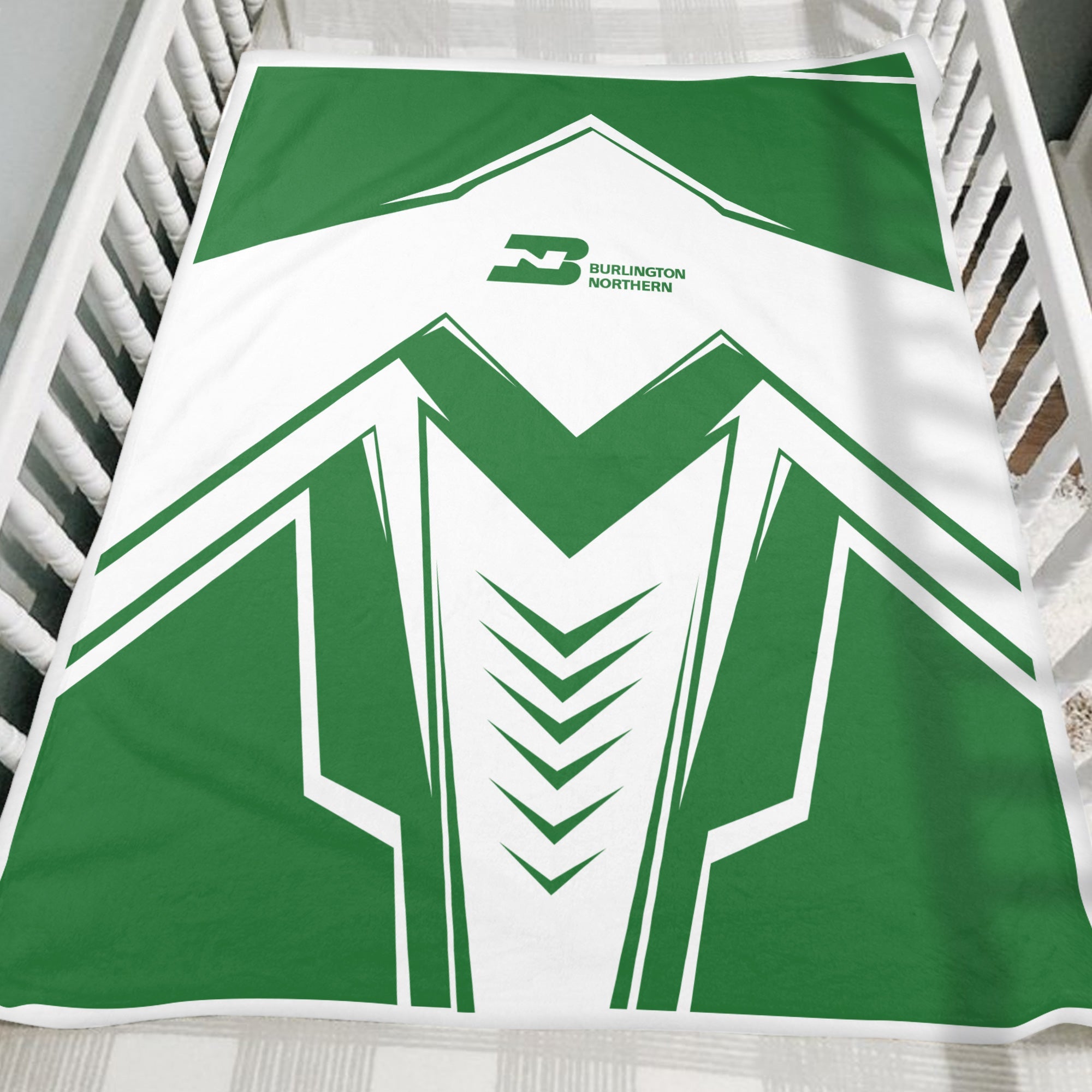 Railspirit Burlington Northern Railroad Blanket Railway Trainspotter Style Blanket Gift Idea For Foamers