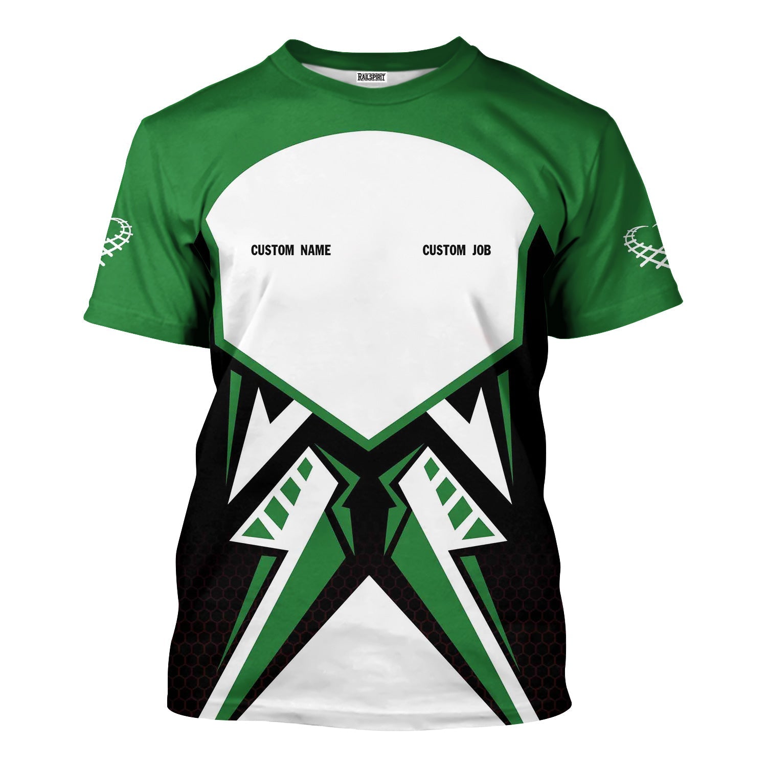 Railspirit Personalized Burlington Northern Railroad T-Shirt Vibriant Style with Custom Position Train Shirt