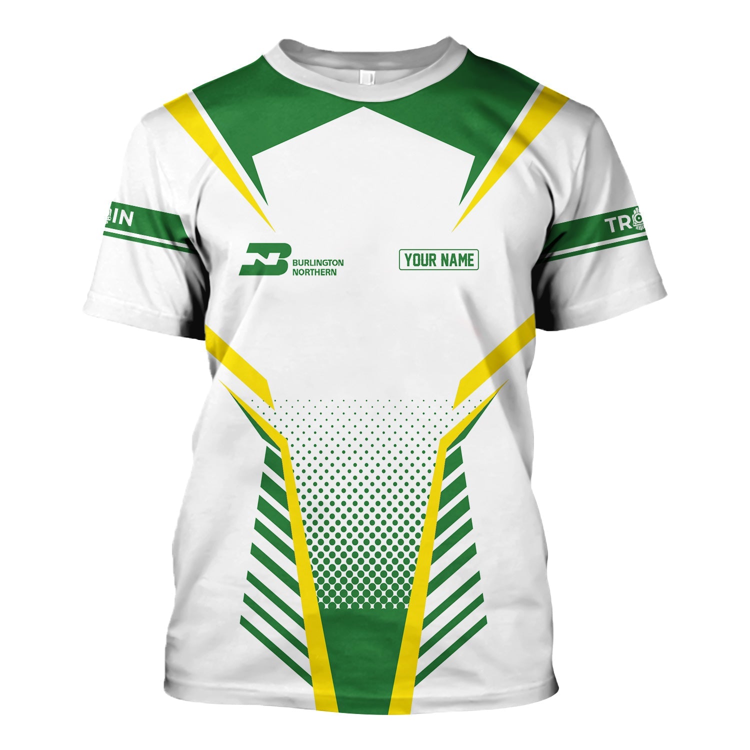 Railspirit Personalized Burlington Northern Railroad T Shirt Unisex Train Shirt All Over Print