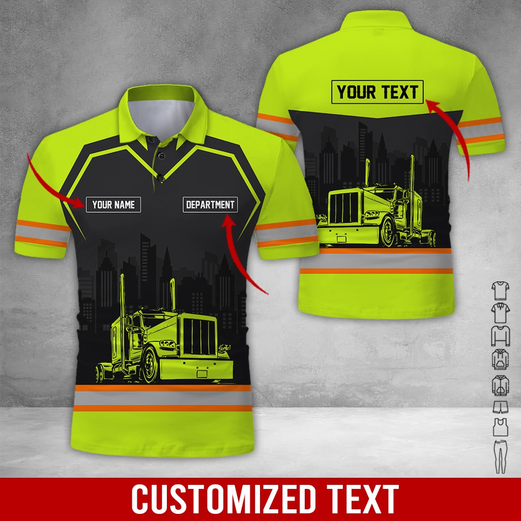 Customized Name Trucker Uniform, 3D Printed Clothes, Personalized Work Shirt