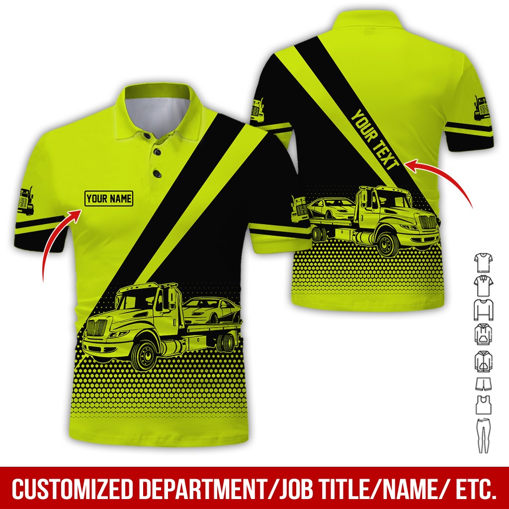 Customized Name Love Tow Truck Uniform Clothes, Personalized Tow Truck Gear