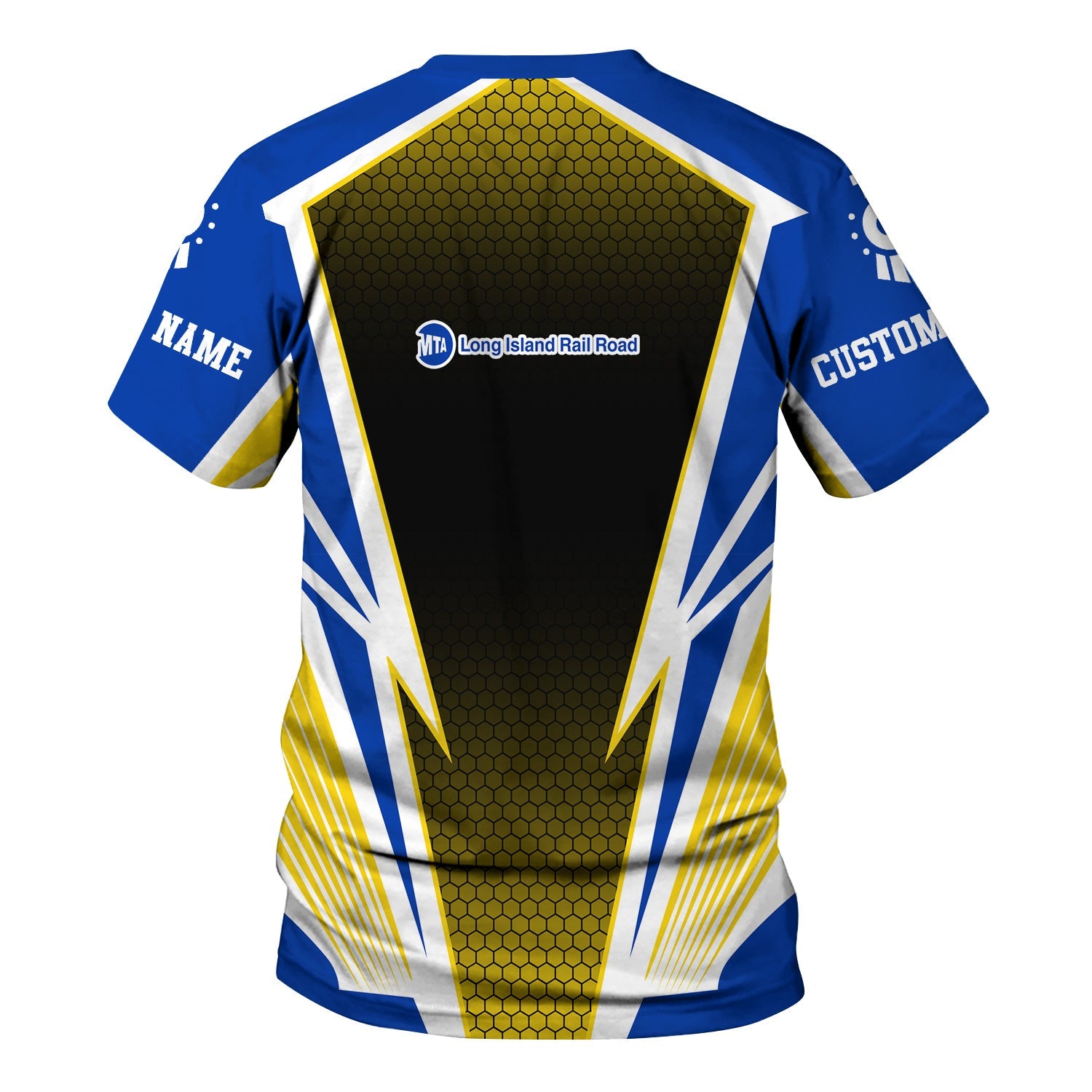 Railspirit Personalized Long Island Railroad T-Shirt Lightning Graphic Style Shirt Gift Idea For Train Lover