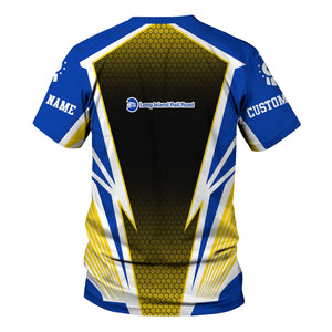 Railspirit Personalized Long Island Railroad T-Shirt Lightning Graphic Style Shirt Gift Idea For Train Lover