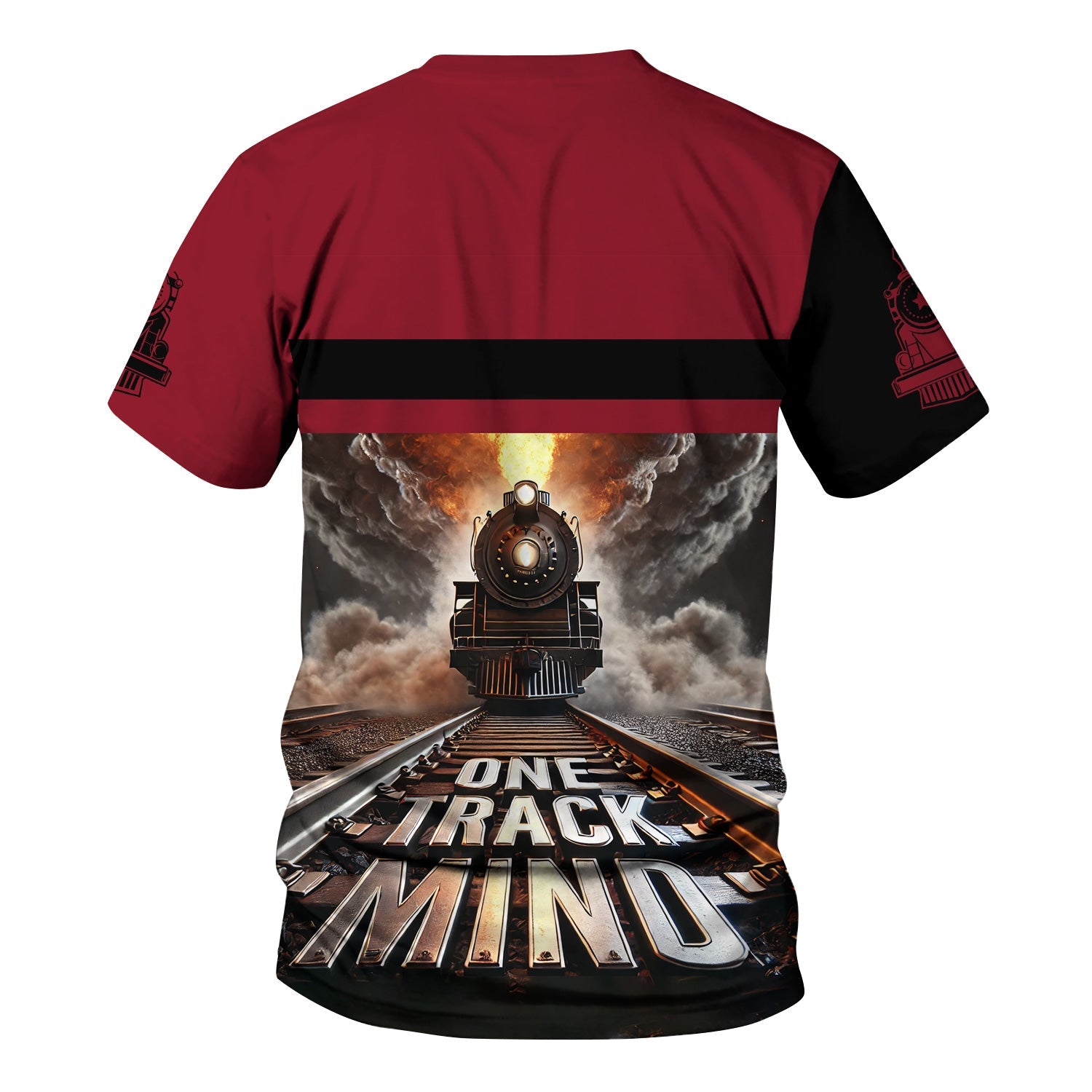 Railspirit Personalized Chicago Great Western Railroad T Shirt One Track Mind Train Printed Shirt