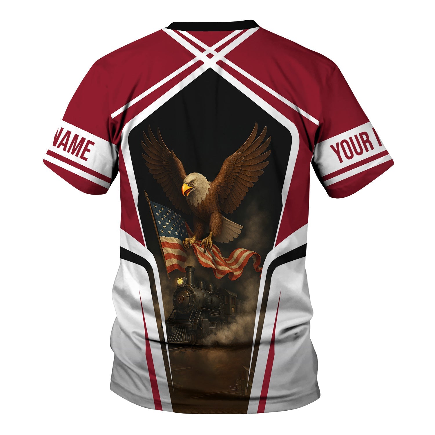 Railspirit Personalized Chicago Great Western Railroad T Shirt American Eagle Vintage Train Shirt