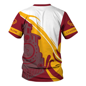 Railspirit Personalized Chicago Great Western Railroad T-Shirt Flame-Inspired Style Shirt Gift Idea For Train Lovers