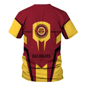 Railspirit Personalized Chicago Great Western Railroad T-Shirt Custom Year Railroader Shirt Gift Idea For Train Lover