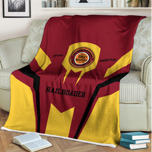 Railspirit Personalized Chicago Great Western Railroad Blanket Custom Year Railroader Gift Idea For Train Lover