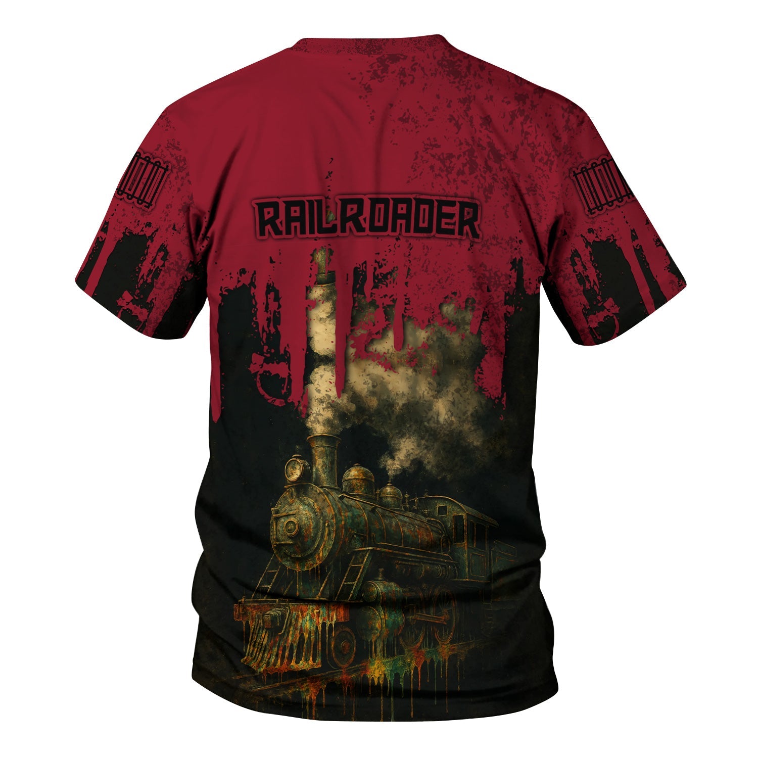 Railspirit Personalized Chicago Great Western Railroad T-Shirt Vintage Train Art Style Shirt For Locomotive Fans