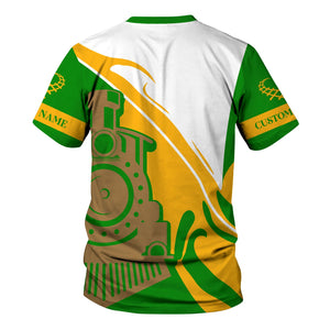 Railspirit Personalized Elgin Joliet And Eastern Railroad T-Shirt Flame-Inspired Style Shirt Gift Idea For Train Lovers