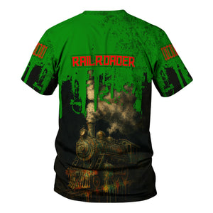 Railspirit Personalized Elgin Joliet And Eastern Railroad T-Shirt Vintage Train Art Style Shirt For Locomotive Fans