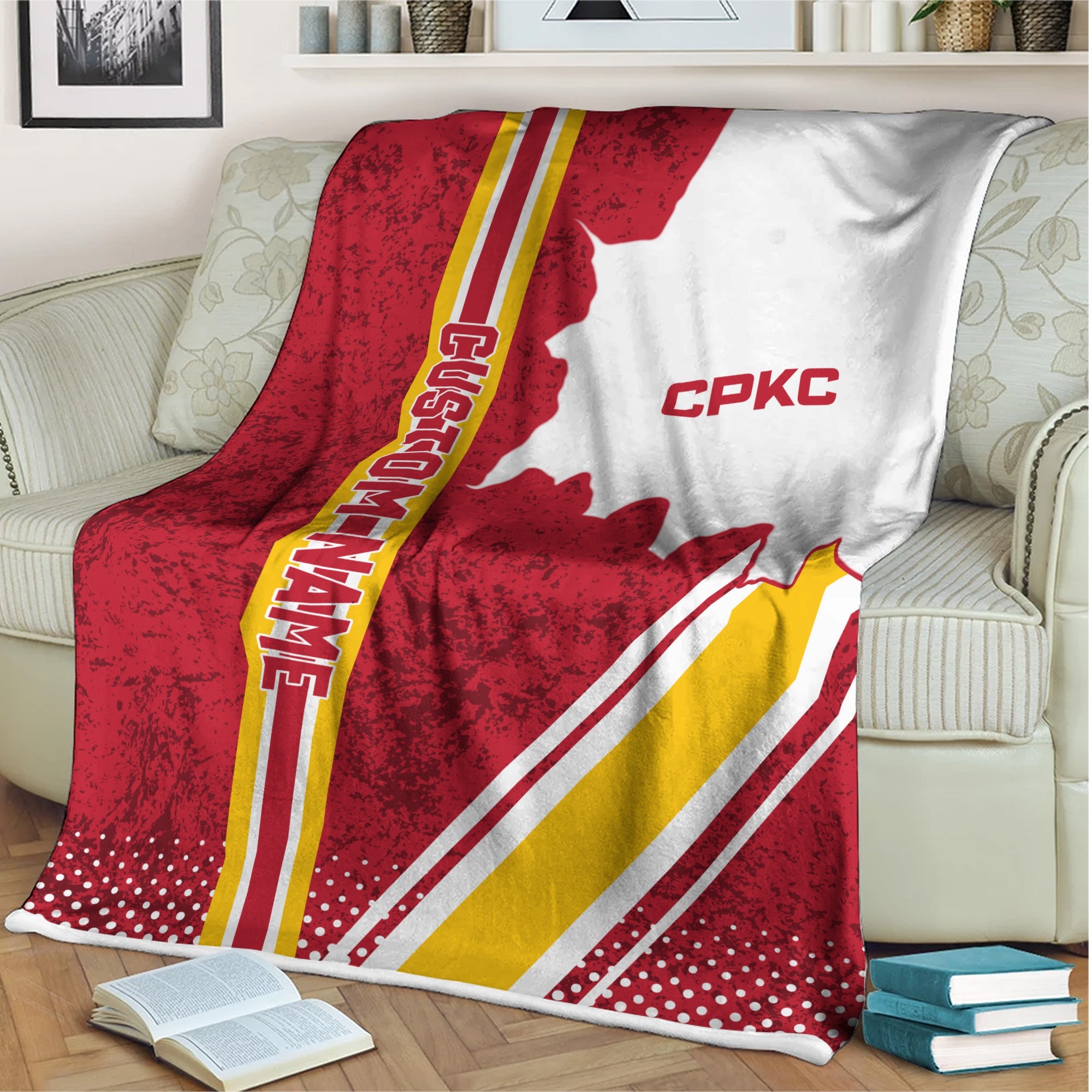Railspirit Personalized Canadian Pacific Kansas City Blanket Vintage CPKC All Over Printed Blanket