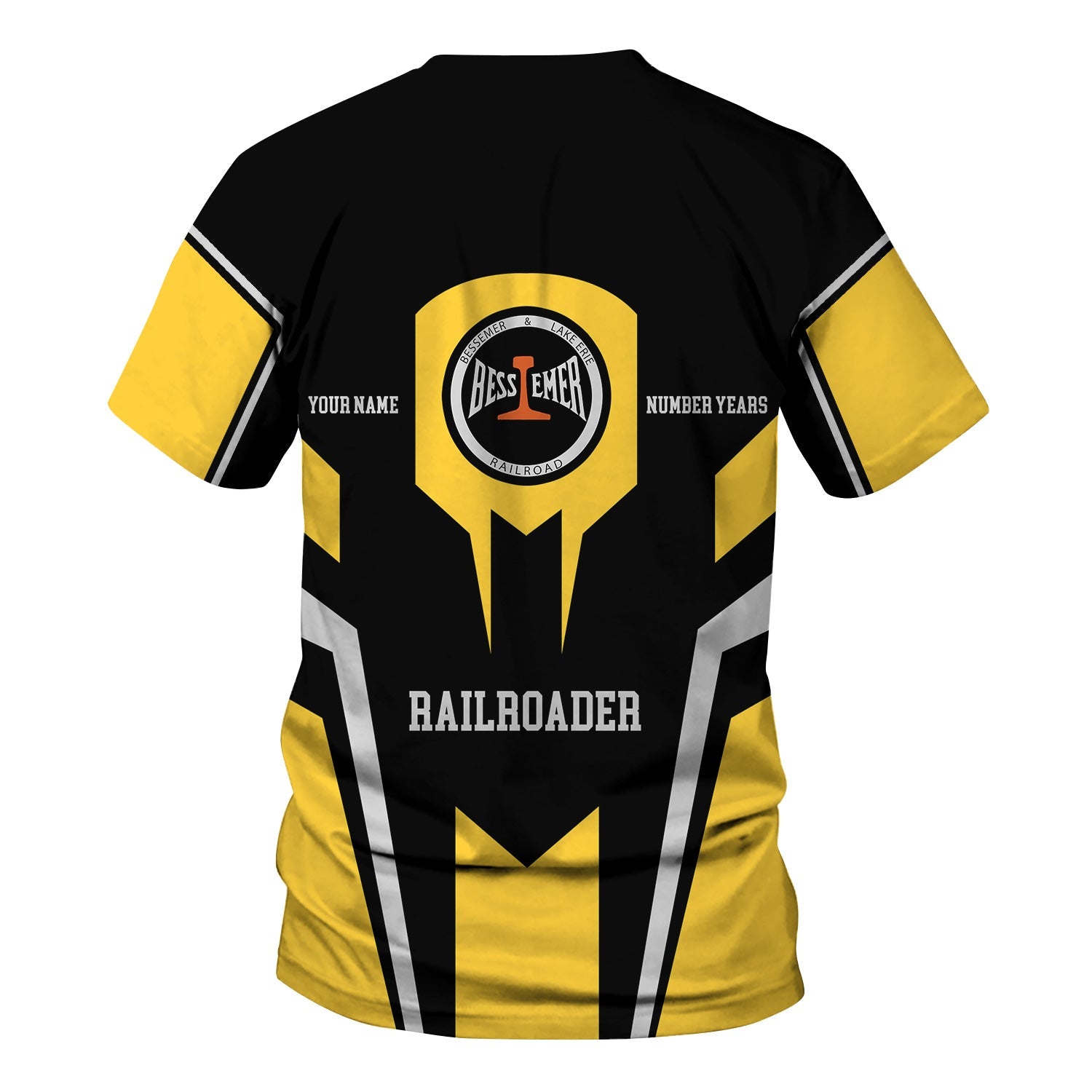 Railspirit Personalized Bessemer And Lake Erie Railroad T-Shirt Custom Year Railroader Shirt Gift Idea For Train Lover