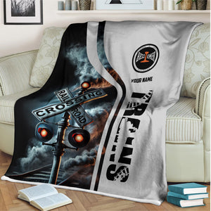 Railspirit Personalized Bessemer And Lake Erie Railroad Blanket Railroad Crossing Sign Blanket All Over Print