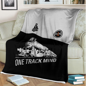 Railspirit Personalized Bessemer And Lake Erie Railroad Blanket One Track Mind Train Blanket Gift Idea For Train Lover