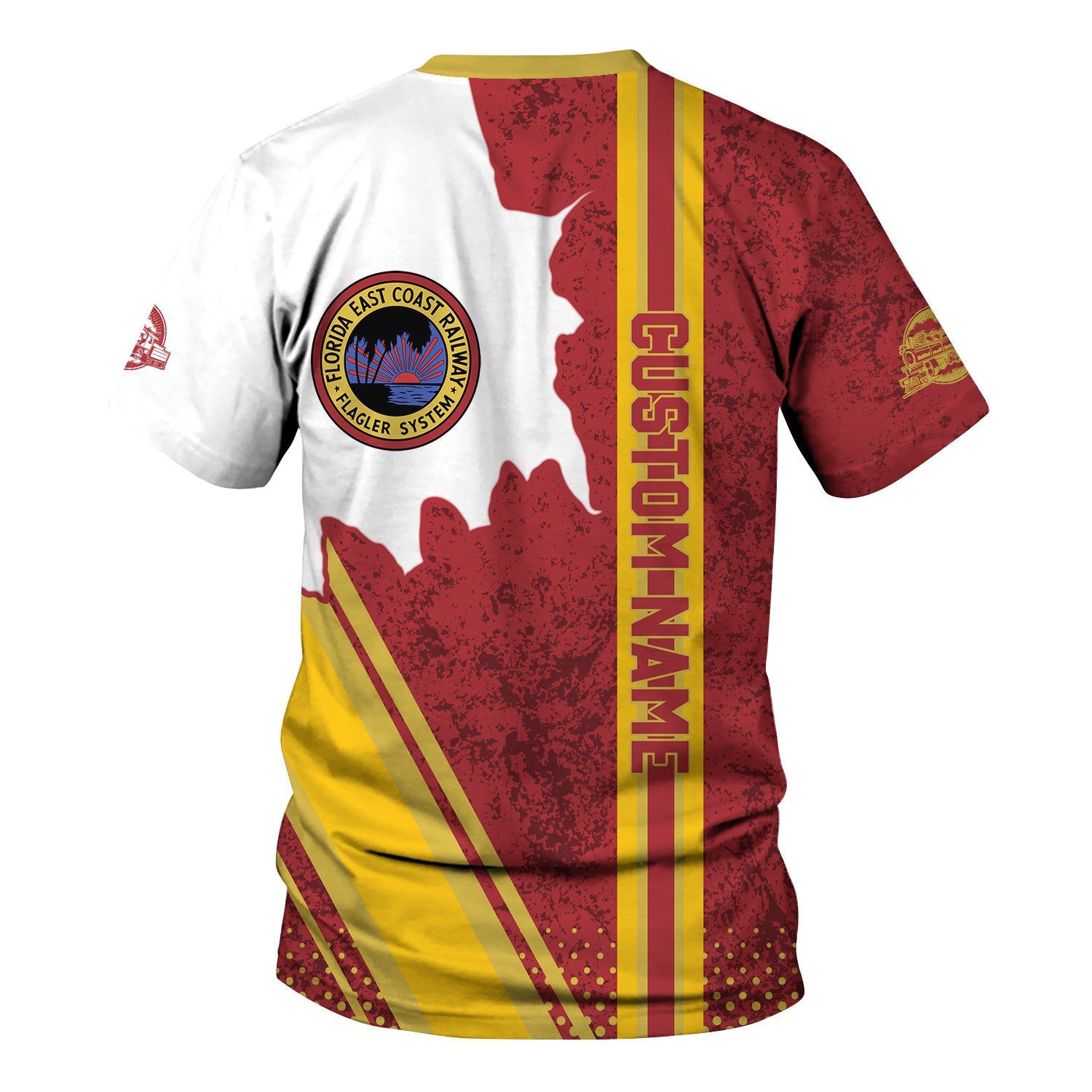 Railspirit Personalized Florida East Coast Railway T-Shirt All Over Printed Unisex Shirt