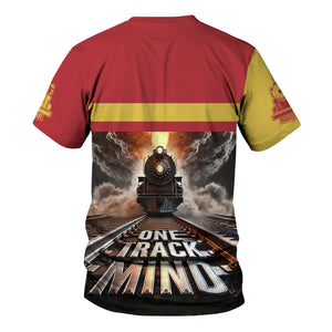 Railspirit Personalized Florida East Coast Railway T Shirt One Track Mind Train Printed Shirt