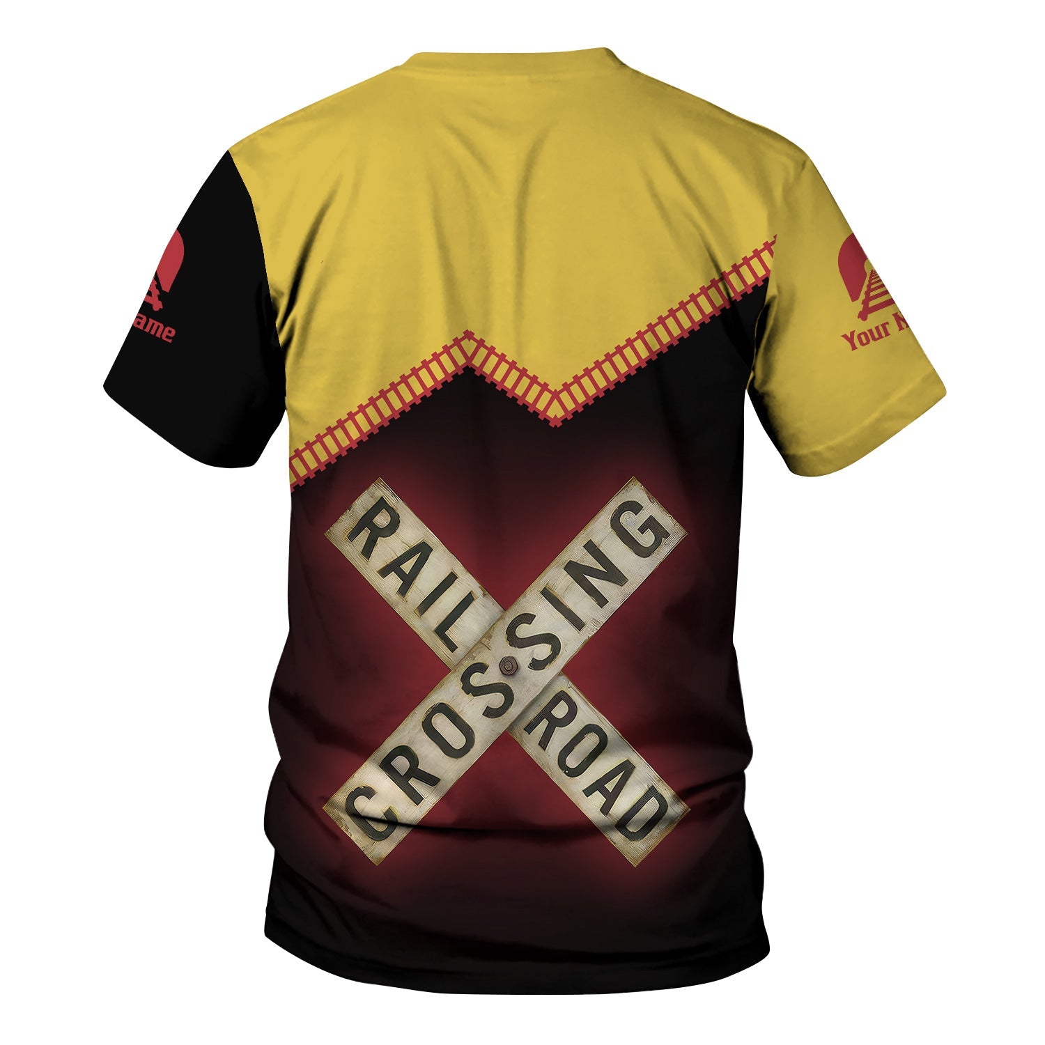 Railspirit Personalized Florida East Coast Railway T Shirt Railroad Crossing Printed Train Track Shirt