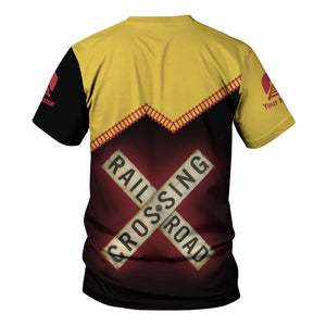 Railspirit Personalized Florida East Coast Railway T Shirt Railroad Crossing Printed Train Track Shirt