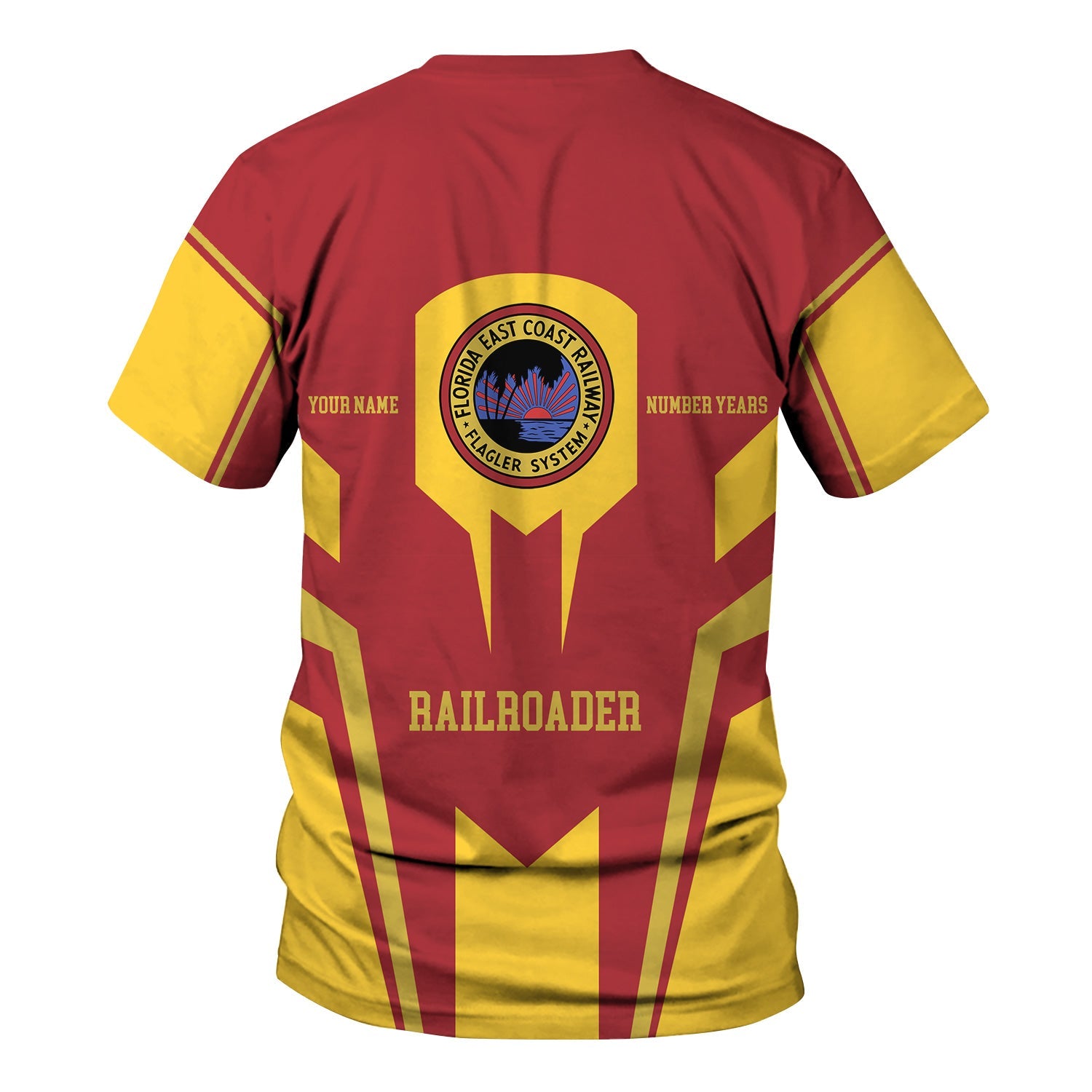 Railspirit Personalized Florida East Coast Railway T-Shirt Custom Year Railroader Shirt Gift Idea For Train Lover