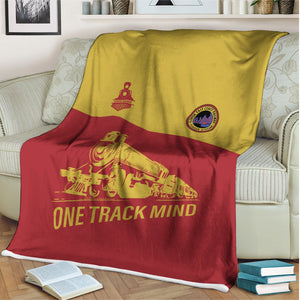 Railspirit Personalized Florida East Coast Railway Blanket One Track Mind Train Blanket Gift Idea For Train Lover