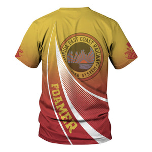 Railspirit Personalized Florida East Coast Railway T-Shirt Railway-Themed Style Shirt Gift Idea For Trainspotter