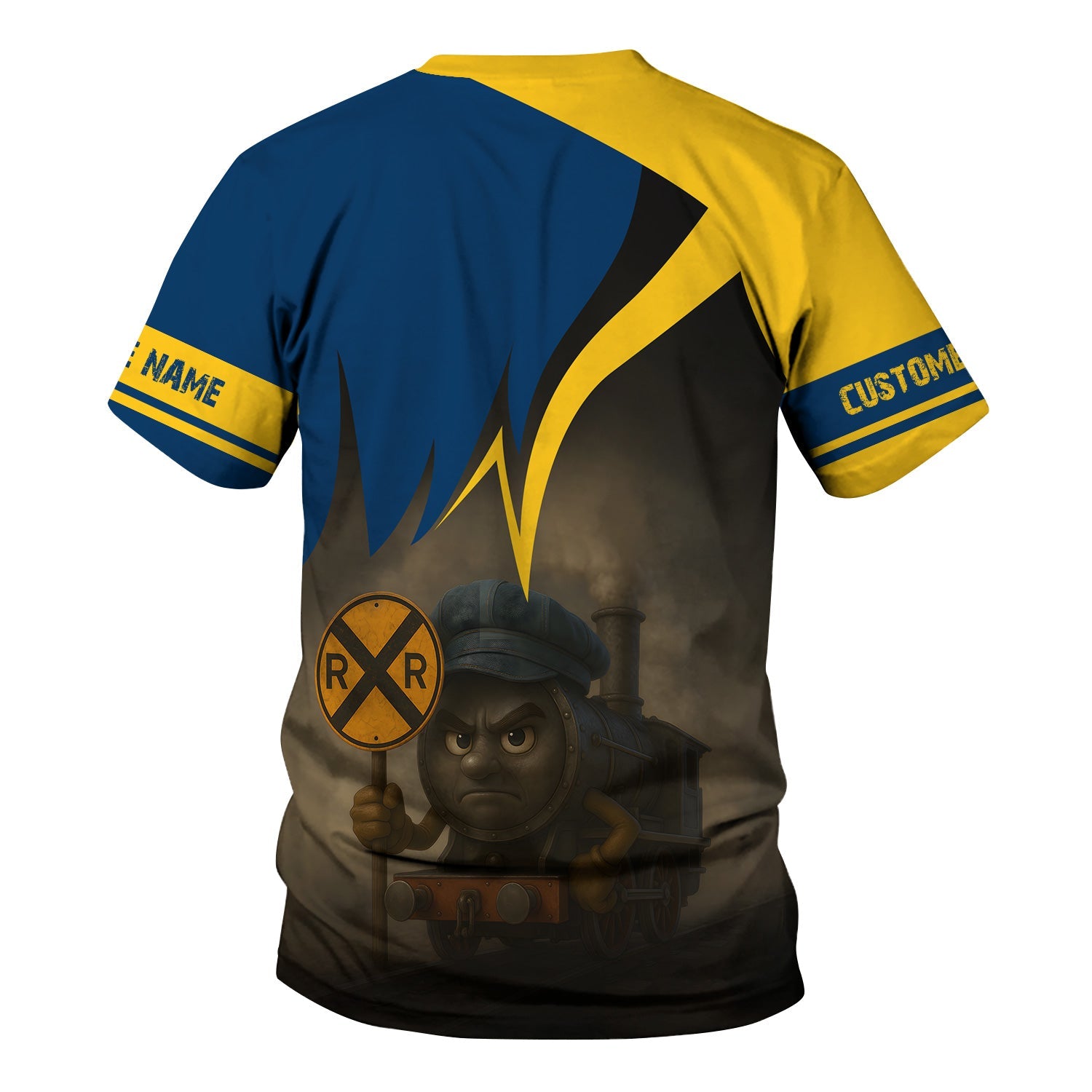 Railspirit Personalized Alaska Railroad T-Shirt Angry Train Shirt Gift Idea For Train Lover