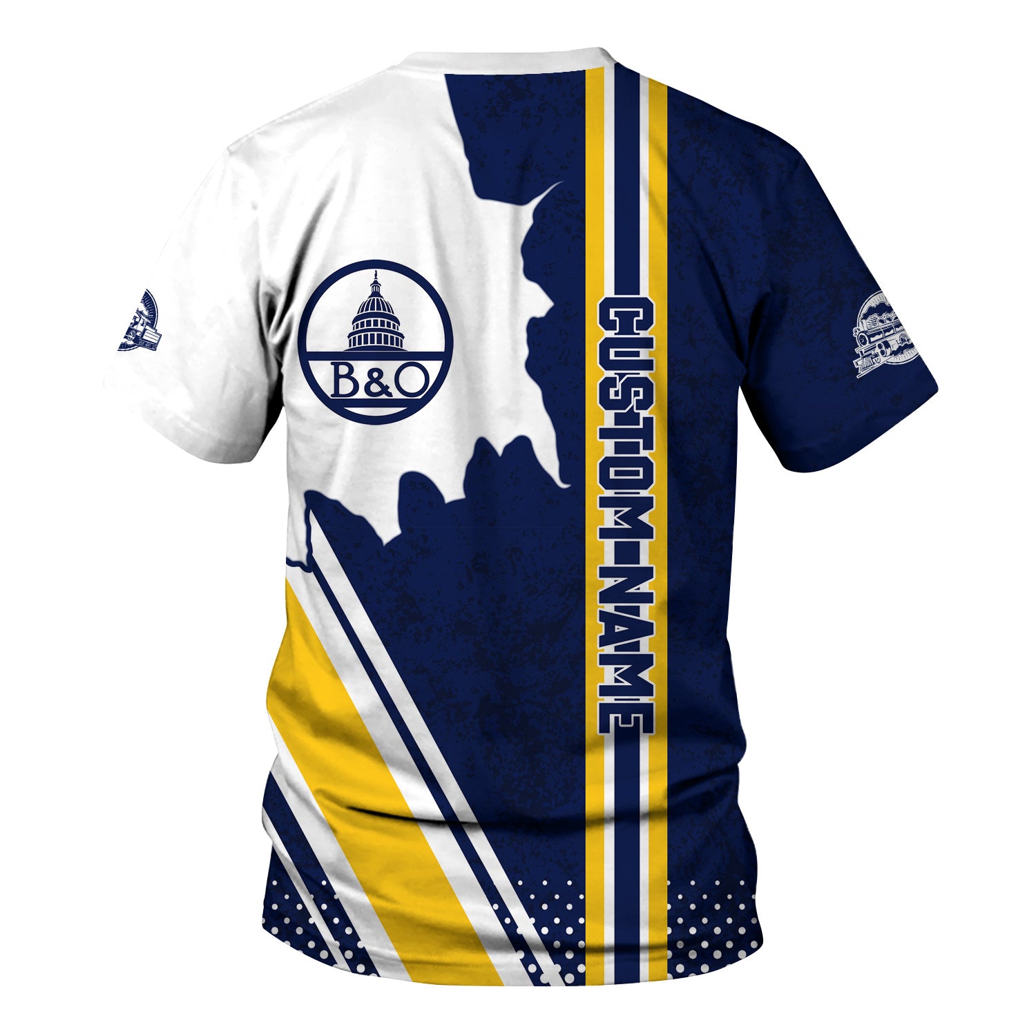 Railspirit Personalized Baltimore and Ohio Railroad T-Shirt B&O All Over Printed Unisex Shirt