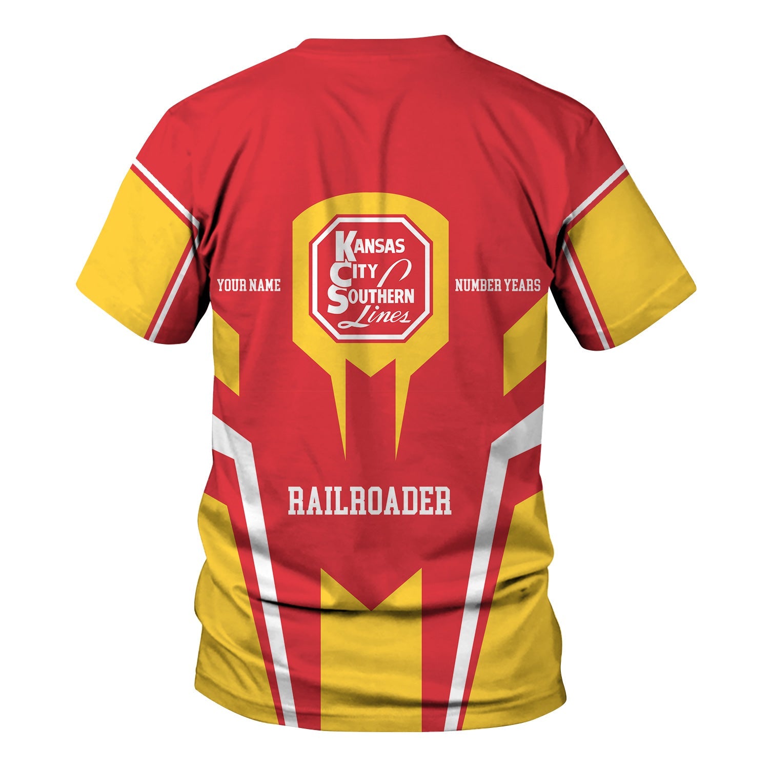 Railspirit Personalized Kansas City Southern T-Shirt Custom Year Railroader Shirt Gift Idea For Train Lover
