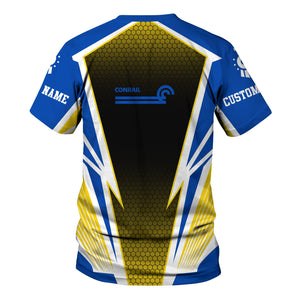 Railspirit Personalized Conrail Railroad T-Shirt Lightning Graphic Style Shirt Gift Idea For Train Lover