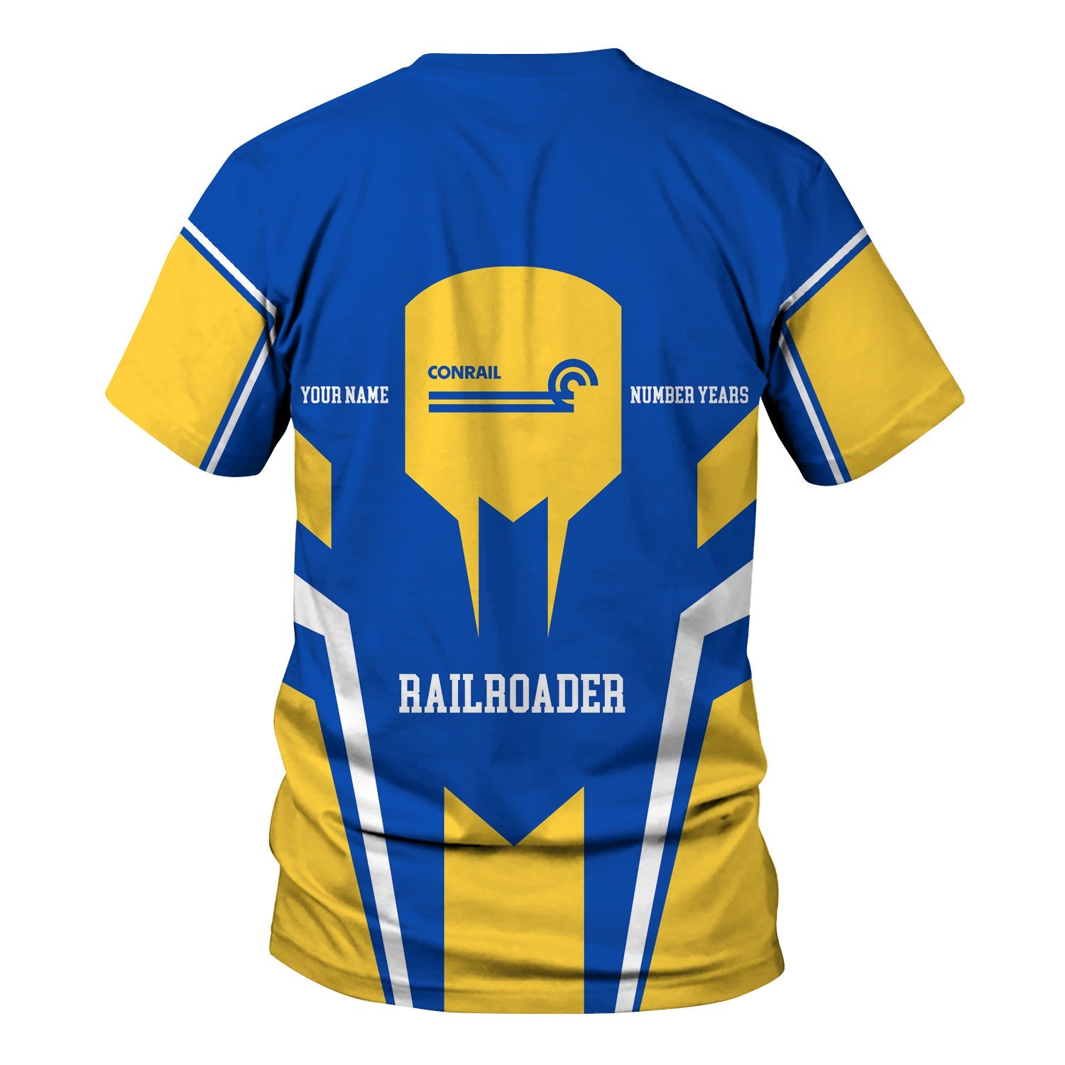 Railspirit Personalized Conrail Railroad T-Shirt Custom Year Railroader Shirt Gift Idea For Train Lover
