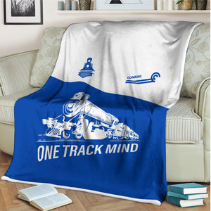 Railspirit Personalized Conrail Railroad Blanket One Track Mind Train Blanket Gift Idea For Train Lover