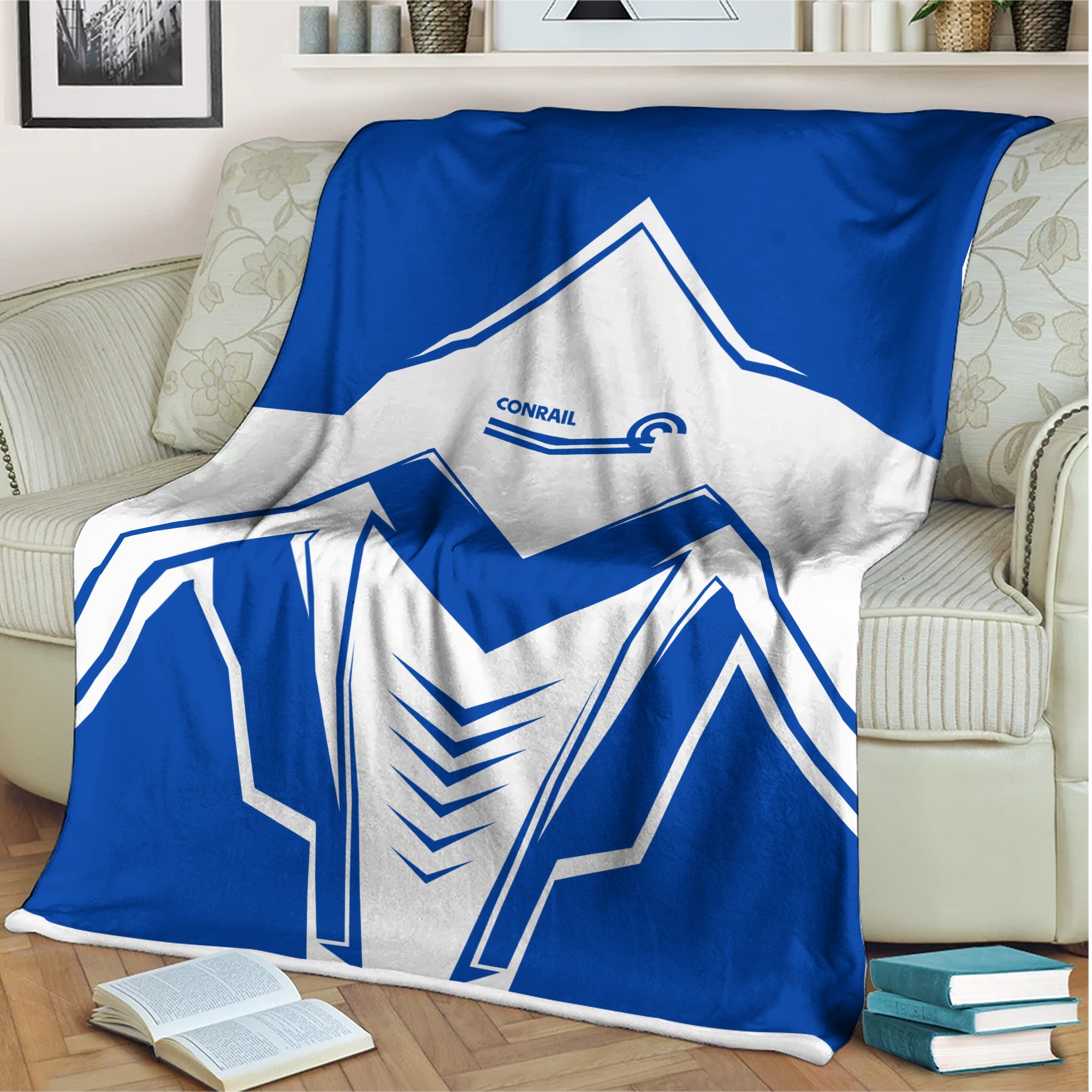 Railspirit Conrail Railroad Blanket Railway Trainspotter Style Blanket Gift Idea For Foamers