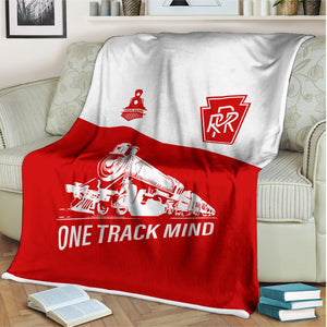 Railspirit Personalized Pennsylvania Railroad Blanket One Track Mind Train Blanket Gift Idea For Train Lover