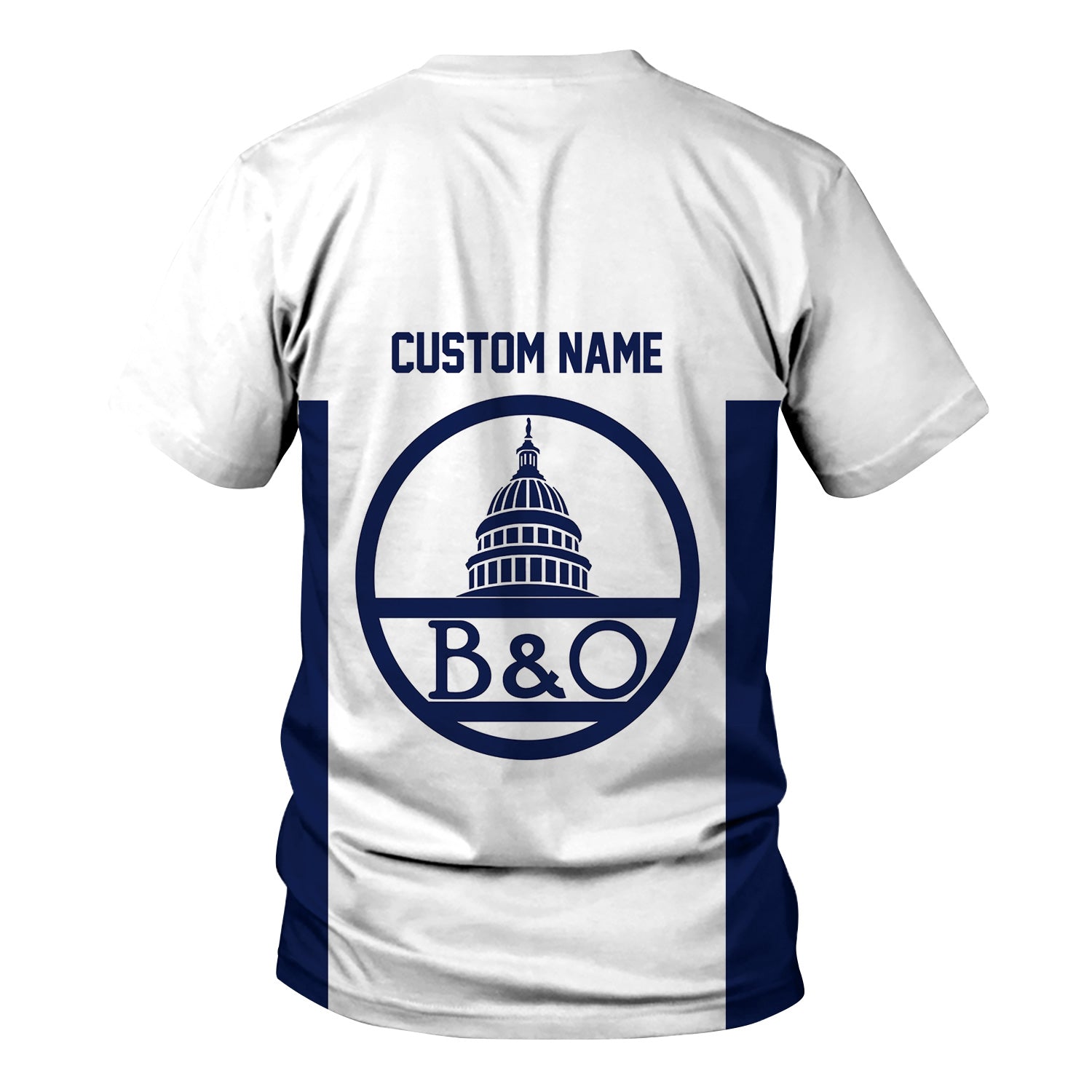 Railspirit Custom Name Baltimore and Ohio Railroad T Shirt Yes I Need All Those Train B&O Printed Shirt