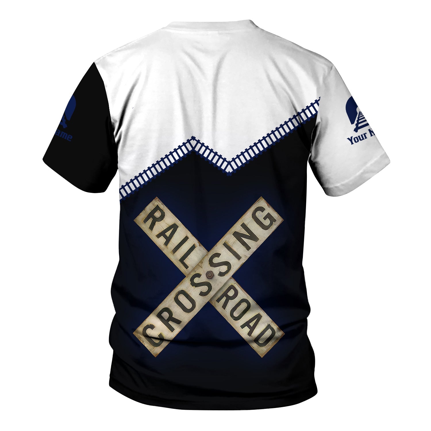 Railspirit Personalized Baltimore and Ohio Railroad T Shirt Railroad Crossing Printed Train Track Shirt