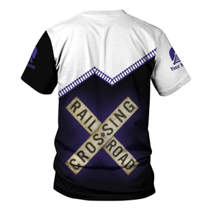 Railspirit Personalized Southern Pacific Railroad T Shirt Railroad Crossing Printed Train Track Shirt