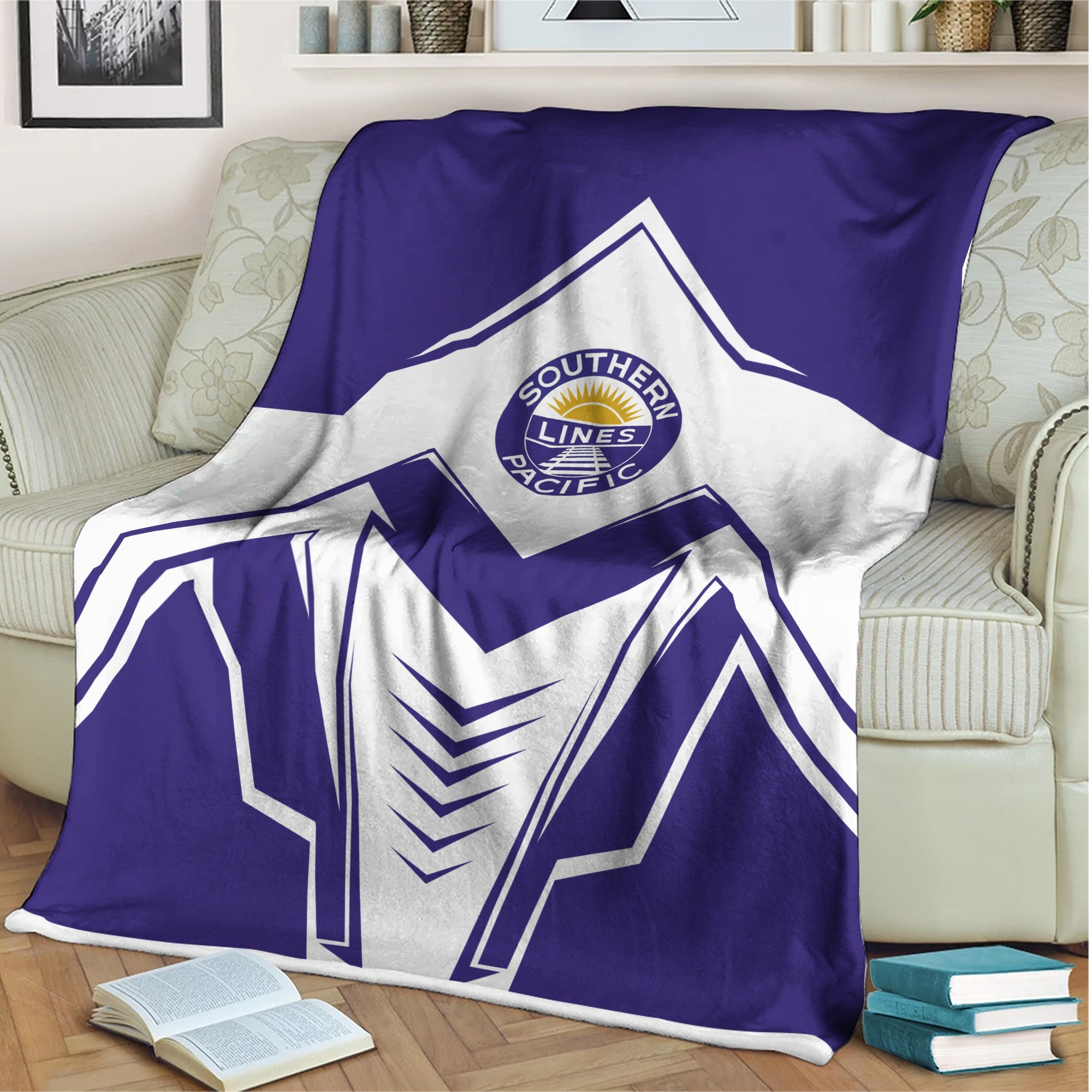 Railspirit Southern Pacific Railroad Blanket Railway Trainspotter Style Blanket Gift Idea For Foamers