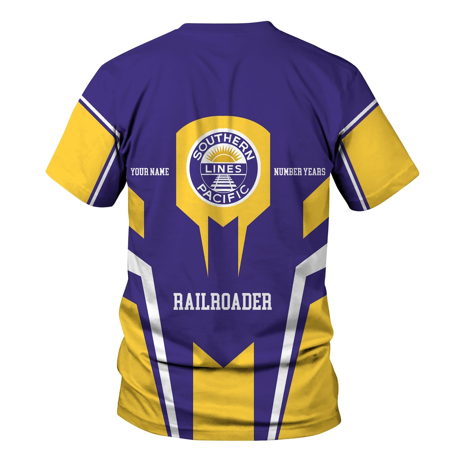 Railspirit Personalized Southern Pacific Railroad T-Shirt Custom Year Railroader Shirt Gift Idea For Train Lover