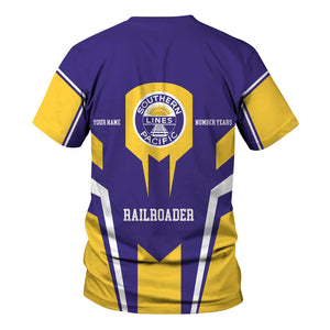 Railspirit Personalized Southern Pacific Railroad T-Shirt Custom Year Railroader Shirt Gift Idea For Train Lover