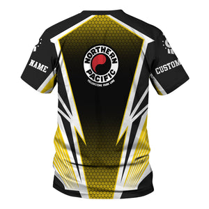 Railspirit Personalized Northern Pacific Railway T-Shirt Lightning Graphic Style Shirt Gift Idea For Train Lover