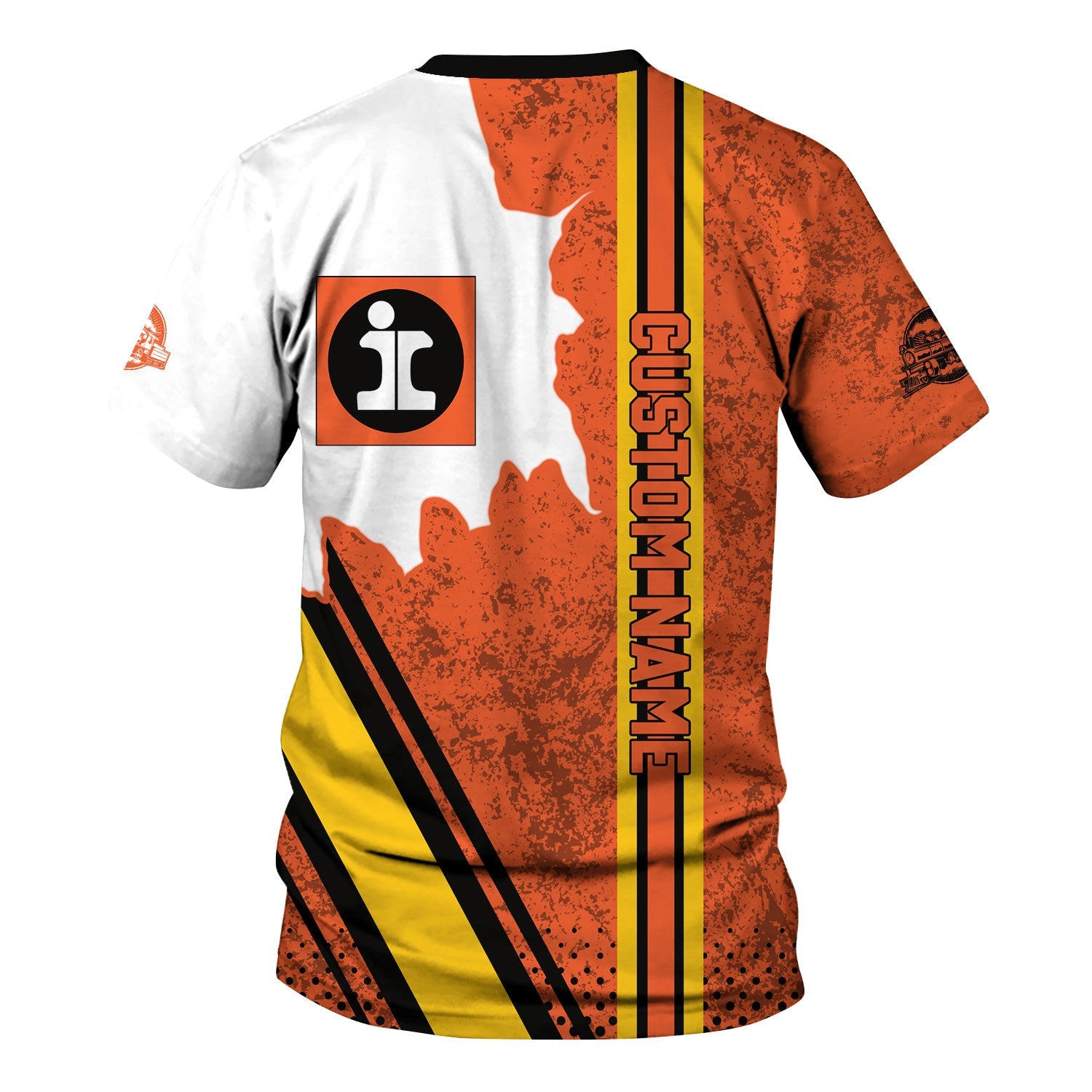 Railspirit Personalized Illinois Central Railroad T-Shirt All Over Printed Unisex Shirt