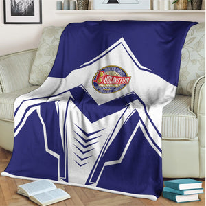 Railspirit Chicago, Burlington and Quincy Railroad Blanket Railway Trainspotter Style Blanket Gift Idea For Foamers