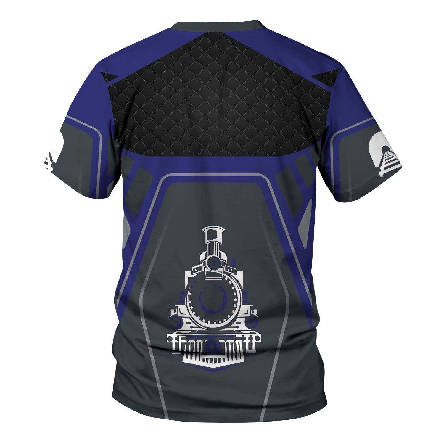 Railspirit Personalized Chicago, Burlington and Quincy Railroad T-Shirt Steam Locomotive Engine Graphic Train Shirt All Over Print