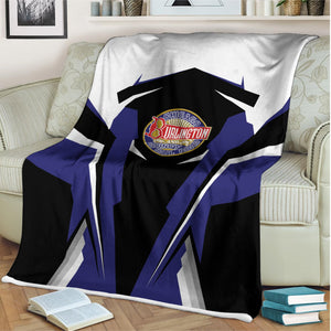 Railspirit Personalized Chicago, Burlington and Quincy Railroad Blanket Strong Line Train Blanket Gift Idea For Train Lover