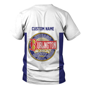 Railspirit Custom Name Chicago, Burlington and Quincy Railroad T Shirt Yes I Need All Those Train Printed Shirt