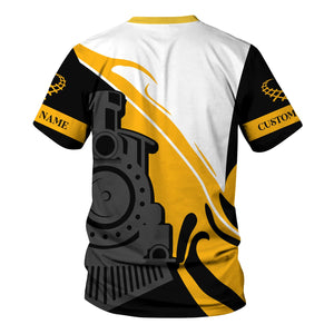 Railspirit Personalized Erie Railroad T-Shirt Flame-Inspired Style Shirt Gift Idea For Train Lovers