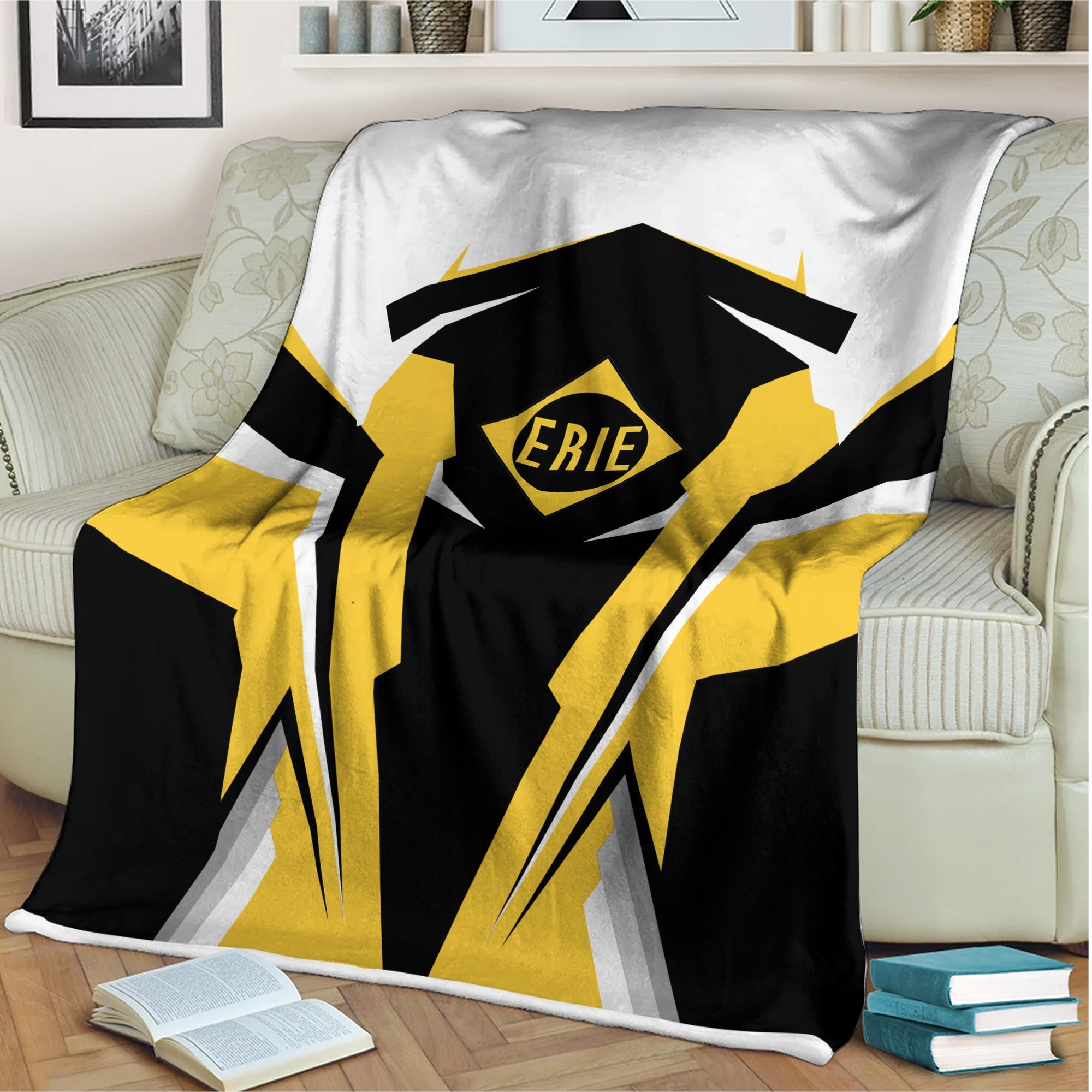 Railspirit Personalized Erie Railroad Blanket Strong Line Train Blanket Gift Idea For Train Lover