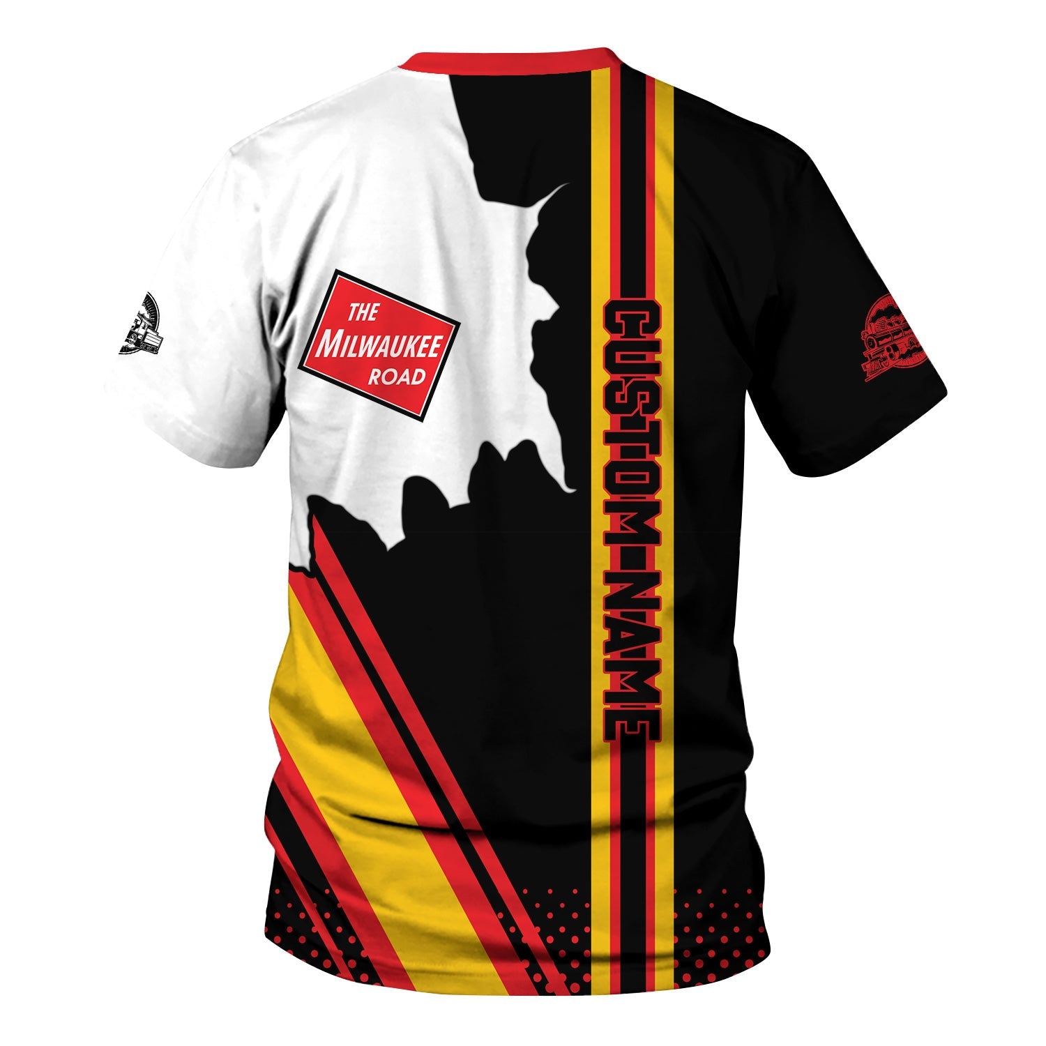 Railspirit Personalized Chicago, Milwaukee, St. Paul and Pacific Railroad T-Shirt Milwaukee Road All Over Printed Unisex Shirt